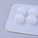 シリコーンビーズ金型  レジン型  UVレジン用  エポキシ樹脂ジュエリー作り  正方形  ホワイト  7.2x5.9x1cm  穴：2.5mm  インナーサイズ：7x7mm DIY-F020-03-A-2