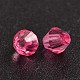 Faceted Bicone Transparent Acrylic Beads DBB5mm015-1