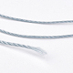 ポリエステル糸  カスタム織りジュエリー作りのために  ライトスチールブルー  1mm  約230m /ロール NWIR-K023-1mm-18-2