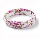 Bracelets en porcelaine imprimés pour femmes à la mode BJEW-J184-01-1