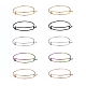 10 pièces 5 placage ionique réglable en couleurs (ip) 304 fabrication de bracelets extensibles en acier inoxydable BJEW-LS0001-01-1