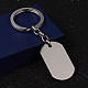 Rectangle 304 Stainless Steel Keychain KEYC-H014-02-1