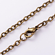 Iron Cable Chain Necklaces NJEW-JN01089-02-2