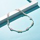 Natural Rose Quartz Chip Beaded Necklace for Girl Women NJEW-TA00016-02-2