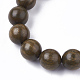 Green Sandalwood Mala Bead Bracelets BJEW-S140-03A-4