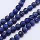 Frosted Round Natural Lapis Lazuli Beads Strands G-D743-8mm-1