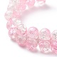 Braccialetto di perle intrecciate di vetro rotondo bling BJEW-JB08794-01-3