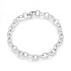 304 Stainless Steel Cable Chain Bracelets BJEW-P237-20P-1
