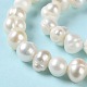 Fili di perle di perle d'acqua dolce coltivate naturali PEAR-E018-58-4