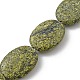 Cordón natural serpentina / verde cuentas de piedra hebras G-P469-02-2