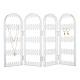 Plastic Earring Display Folding Screen Stands with 4 Folding Panels EDIS-WH0029-84B-1
