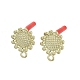 Rack Plating Golden Alloy Stud Earring Findings EJEW-B036-01G-06-1