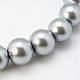 Perles rondes en verre argenté X-HY-6D-B18-1