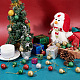 Ahadermaker 80 Stück 8-Stil-Weihnachtskugel aus Kunststoff zum Aufhängen AJEW-GA0006-01-4