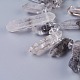 Perles de quartz naturel à double pointe G-F645-14-2