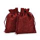 ポリエステル模造黄麻布包装袋巾着袋  クリスマスのために  結婚式のパーティーとdiyクラフトパッキング  ミックスカラー  23x17cm ABAG-R005-17x23-M-2