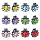 CHGCRAFT 12Pcs 6 Colors Ladybug Silicone Beads Multicolor Pen Beads Silicone Ladybug Silicone Beads Spacer Beads for Silicone Beaded Pens Card Holder Making SIL-CA0001-18-1