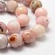 Facettes rondes rose naturel perles d'opale brins G-K071-F20mm-3