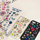 SUPERFINDINGS 8 Styles 3D Gems Earring Stickers Sticky Gems Sparkle Crystal Rhinestone Stickers with Animal Flower Self-Adhesive Sticker for Little Girls Dress up Jewelry Accessories DIY-FH0005-30-5