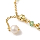 Braccialetti con perline di vetro e perle naturali BJEW-C051-46G-3