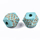 Painted Natural Wood Beads WOOD-T021-51A-06-2