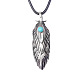 Alloy Pendant Necklaces NJEW-F235-09AS-1