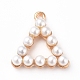 Colgantes de perlas de imitación de plástico PALLOY-WH0068-31B-G-1