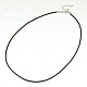 Black Tone Waxed Cotton Cord Necklace Making X-NJEW-A279-1.5mm-01-1