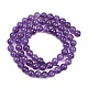 Natürlichen Amethyst Perlen Stränge&nbsp;G-A274-C01-6mm-03-4