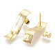 Brass Stud Earring Findings KK-S345-253-2