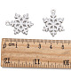 Alliage de flocon de neige pendentifs émail ENAM-R041-34-2