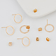 Beebeecraft 20Pcs/Box 18K Gold Plated Circle Earring Studs Round Geometry Earring Posts with 20Pcs Butterfly Ear Back for Women Girl Jewelry Making DIY Crafts KK-BBC0002-82-5