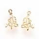 Real Gold Plated Brass Charms KK-Q669-29G-1