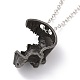 Ожерелье с подвеской в виде черепа в стиле ретро из сплава для мужчин и женщин NJEW-B085-04A-4