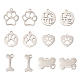 30pcs 6 styles 201 pendentifs pour animaux de compagnie en acier inoxydable STAS-CJ0001-218-1
