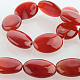 Natural Agate Glossy Oval Bead Strands G-E221-03C-1