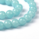 Pale Turquoise Color Spray Painted Round Imitation Jade Glass Beads Strands X-DGLA-S076-8mm-19-4
