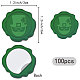 CRASPIRE 100pcs Green Wax Seal Stickers Saint Patrick's Day Decoration Stickers Vintage Adhesive Envelope Sealing Stickers for Wedding Gift Wrapping Birthday Greeting Cards Making DIY-CP0010-17D-2