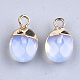 Electroplate Opalite Charms G-S344-09G-2