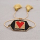 Bracelets réglables de perles tressées avec cordon en nylon BJEW-Z013-05-3