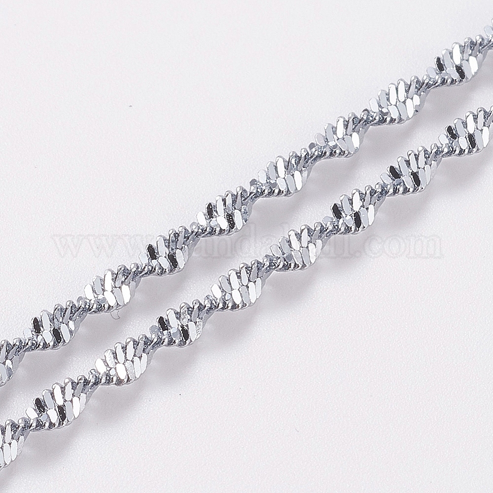 Wholesale Stainless Steel Singapore Chain Necklaces