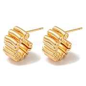 Brass Stud Earrings EJEW-R158-01G