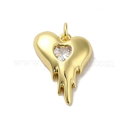 Подвеска из латуни с микропаве из прозрачного кубического циркония KK-H473-05G-02