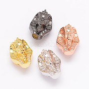 Латунные микро проложить кубического циркония бусы ZIRC-P017-04-NR