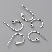 Латунные серьги-гвоздики в форме буквы C KK-O131-07S
