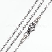 Ожерелья из шариковой цепи из нержавеющей стали 304 STAS-G083-34P