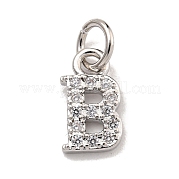 Буквица из латуни с подвесками из кубического циркония KK-Q814-26B-P