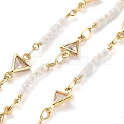 Handmade Triangle Brass Link Chains KK-F871-52G