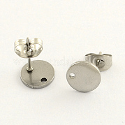 304 Stainless Steel Stud Earring Findings STAS-R063-35