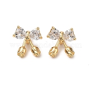 Латунные микропаве прозрачные кубические циркониевые подвески KK-A259-26G